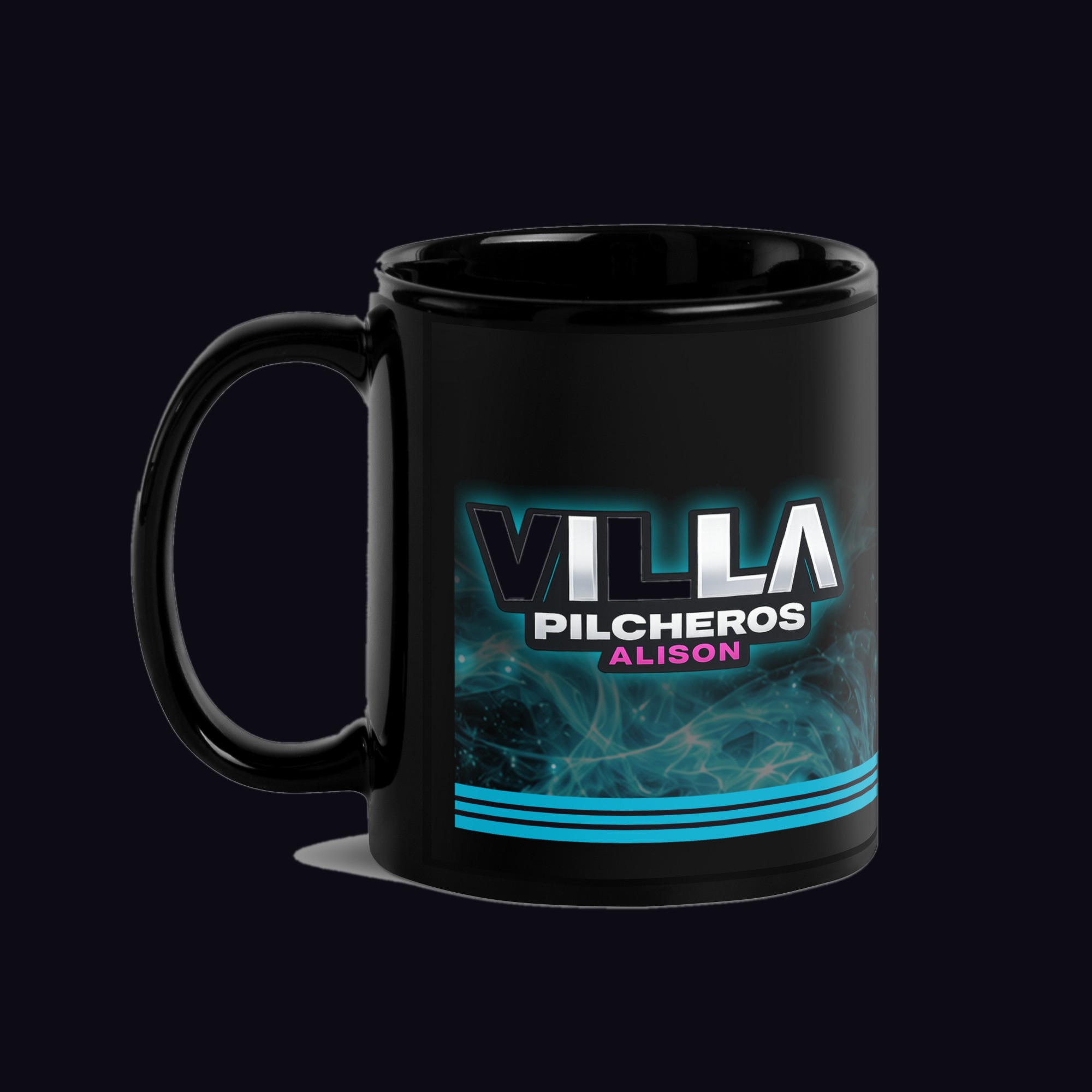 Taza de la Villa, cara con el logo
